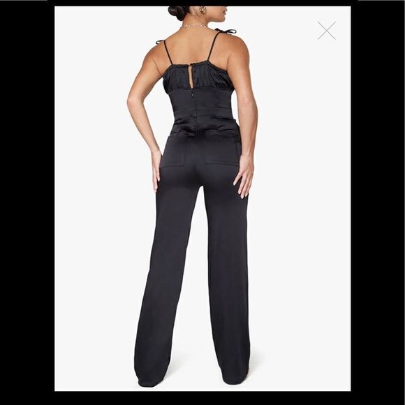 Pull On Stretch Satin Jumper, Black - Picture 2 of 6